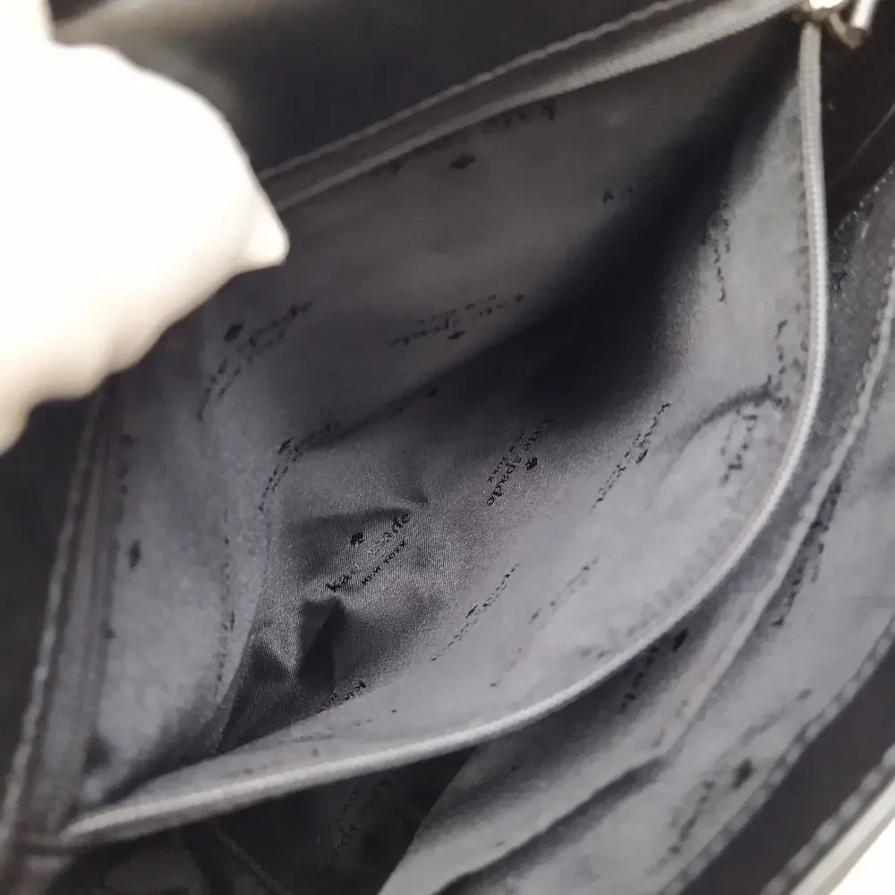 Kate Spade New York Black Leather Flap Closure Crossbody Bag